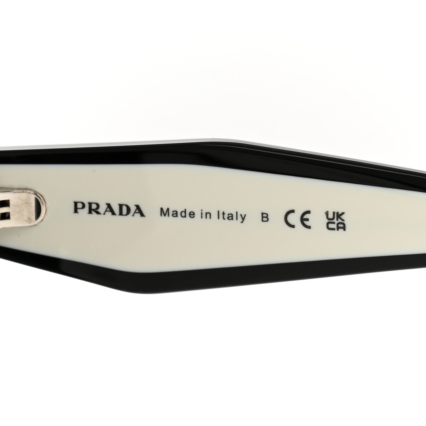Acetate Square Sunglasses SPR 24Z Black White