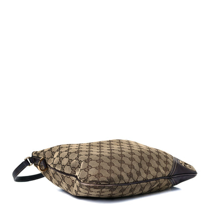 Gucci Monogram Medium New Britt Hobo Dark Brown 4 of 17