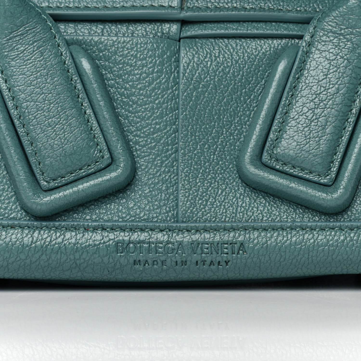 Bottega Veneta Grained Calfskin Maxi Intrecciato Mini Arco Blue 9 of 11