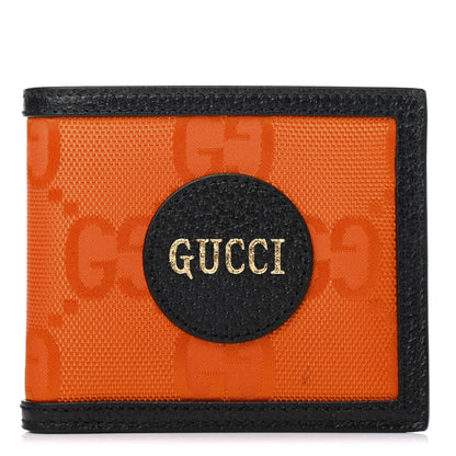 Gucci Econyl Nylon Monogram Off The Grid Billfold Wallet Carrot Orange Black 1 of 4