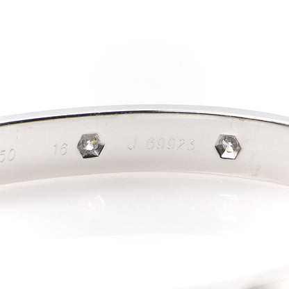 Cartier 18K White Gold 10 Diamond LOVE Bracelet 16 6 of 6