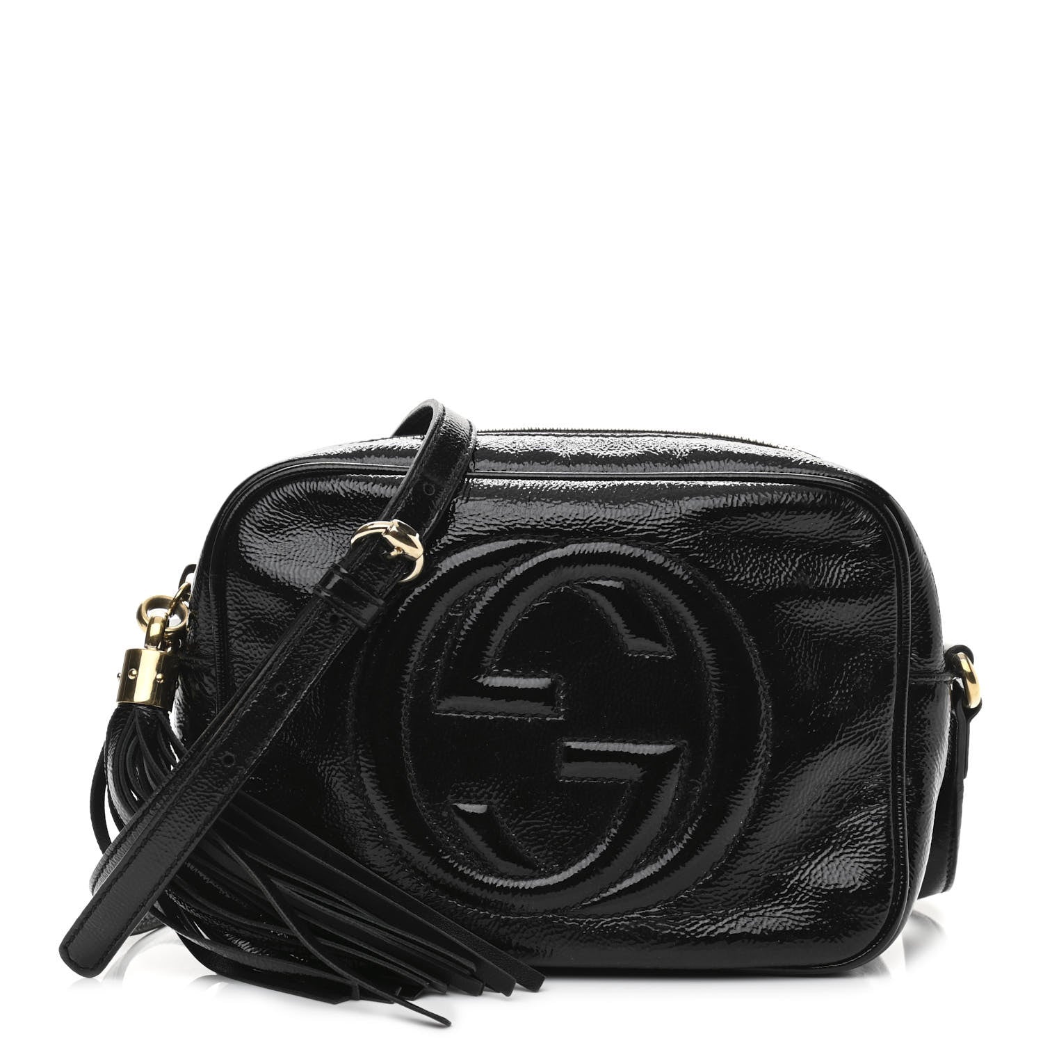 Gucci Soft Patent Small Soho Disco Bag Black 1 of 10