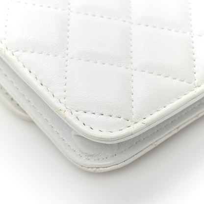 Chanel Calfskin Quilted Maxi Pearls Clutch With Chain White 13 of 14