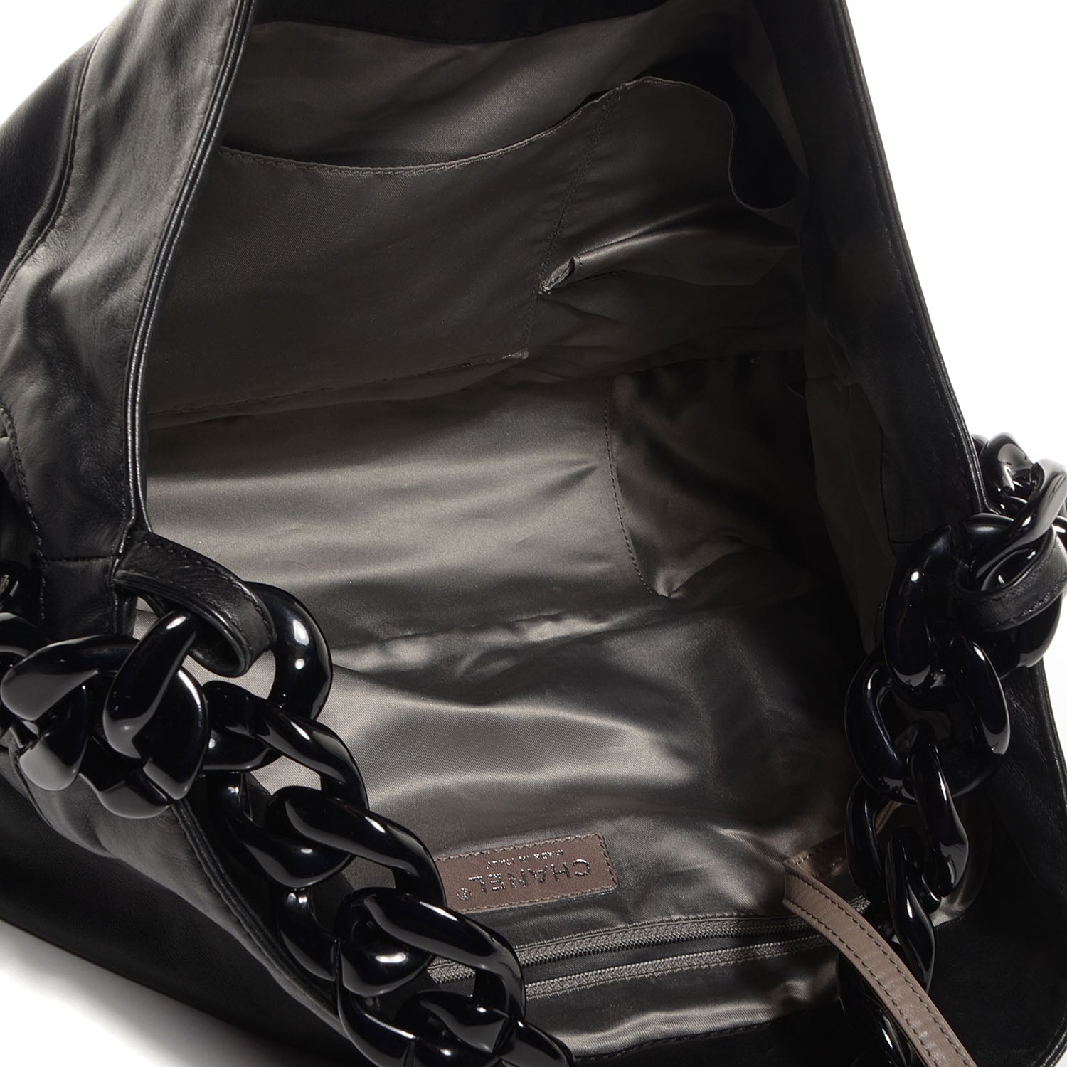Chanel Calfskin Modern Chain Rhodoid Hobo Black 6 of 7