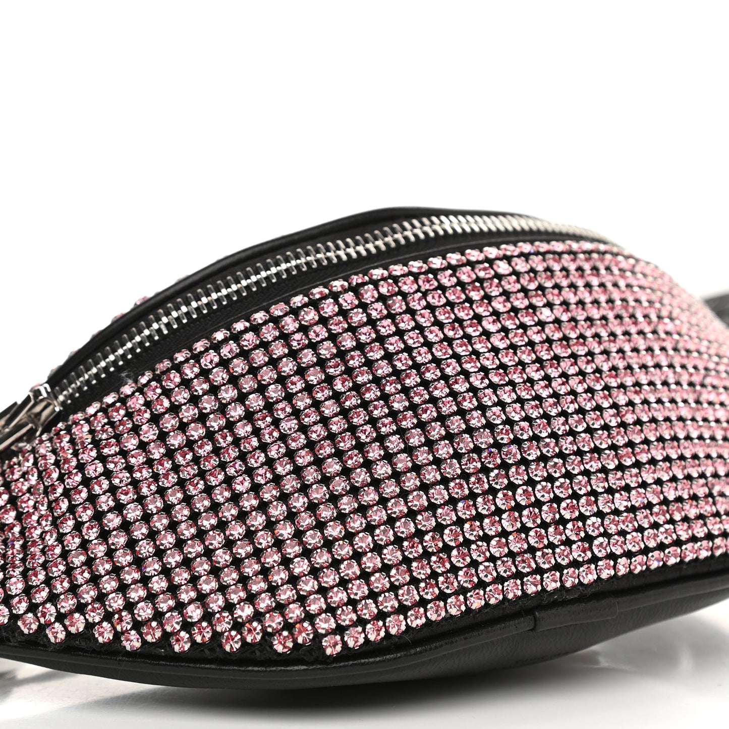 Rhinestone Mesh Mini Attica Belt Bag Prism Pink
