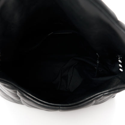 Saint Laurent Lambskin Quilted Monogram Monochrome Medium Loulou Puffer Chain Satchel Black 5 of 11