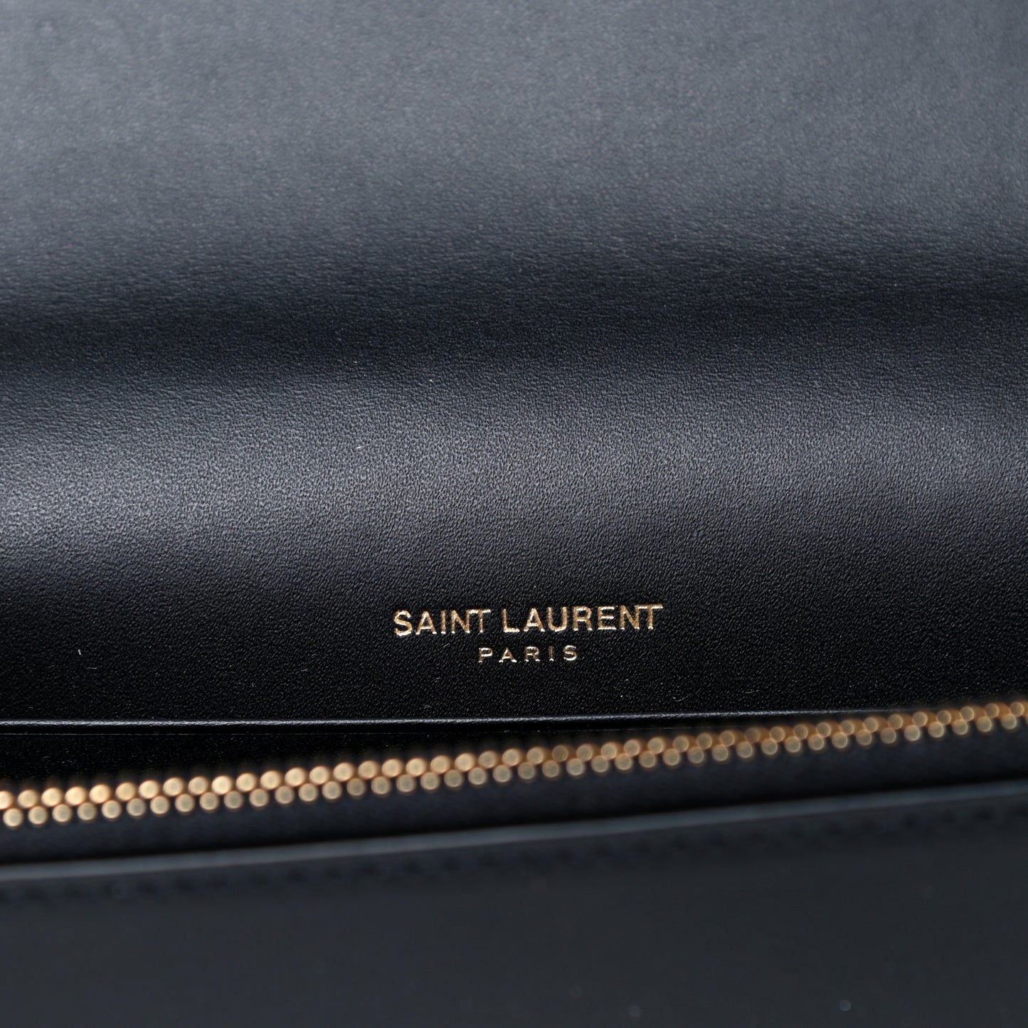 Smooth Calfskin Classic Monogram Kate Tassel Chain Wallet Black