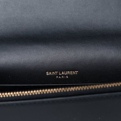 Saint Laurent Smooth Calfskin Classic Monogram Kate Tassel Chain Wallet Black 5 of 9
