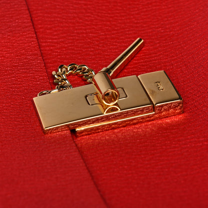 Chloe Grained Lambskin Drew Shoulder Bag Plaid Red 5 of 5