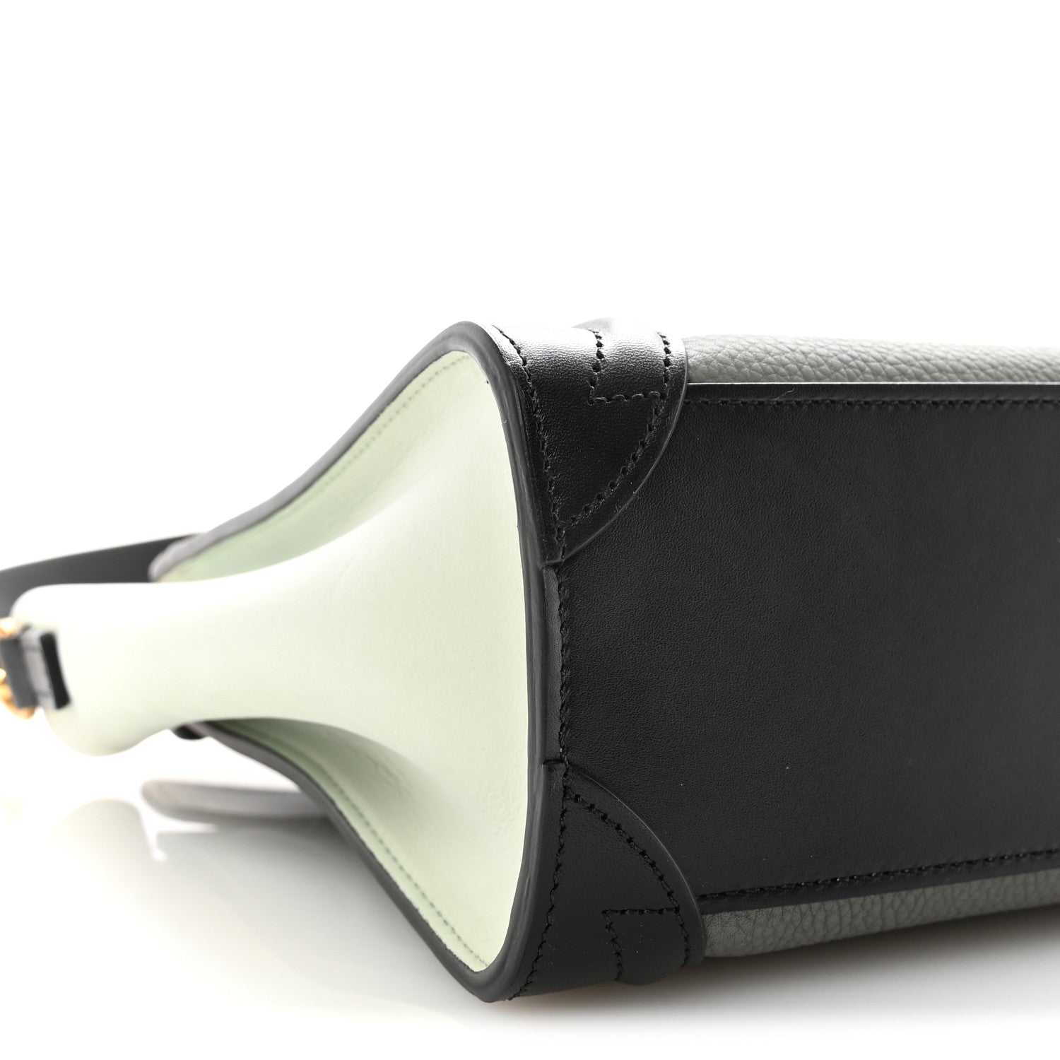 Celine Baby Grained Calfskin Nano Tri-Color Luggage Zinc Almond 8 of 9