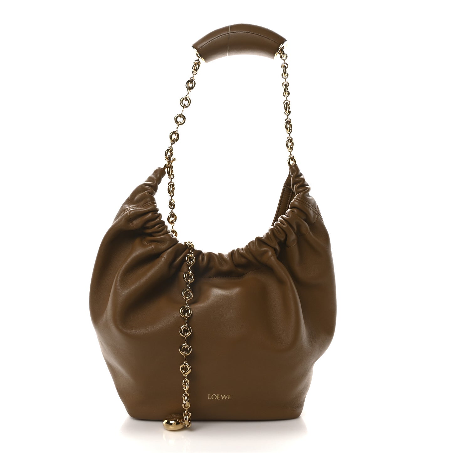 Nappa Small Squeeze Bag Oak