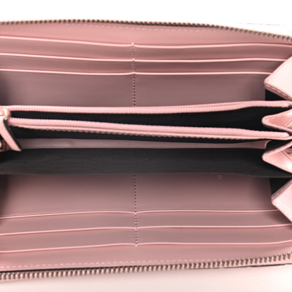 Gucci Guccissima Signature Crystal Cat Zip Around Wallet Light Candy Pink 5 of 10