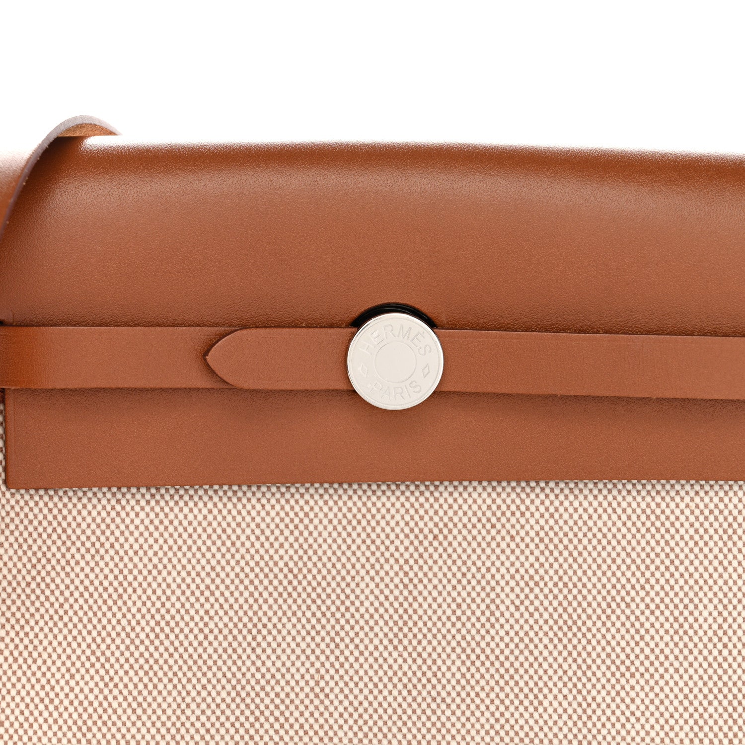 Hermes Military Toile Vache Hunter Herbag Zip Retourne 20 Ecru Beige Fauve 8 of 11