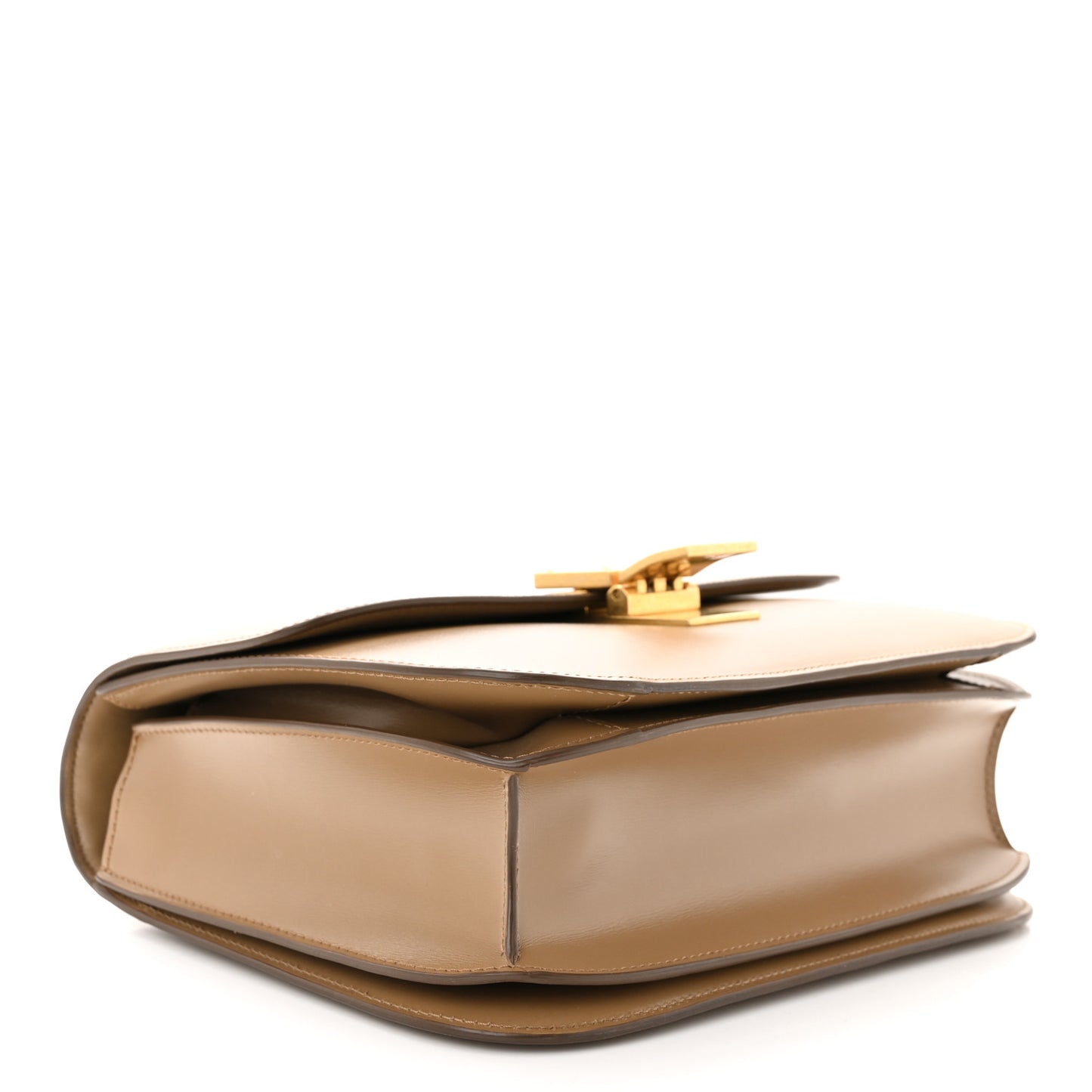 Box Calfskin Medium Classic Box Flap Bag Light Camel