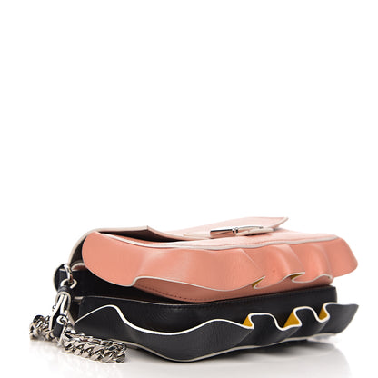 Fendi Vitello Dolce Waves Tri-Color Micro Double Baguette Blue Notte Chantilly 3 of 11