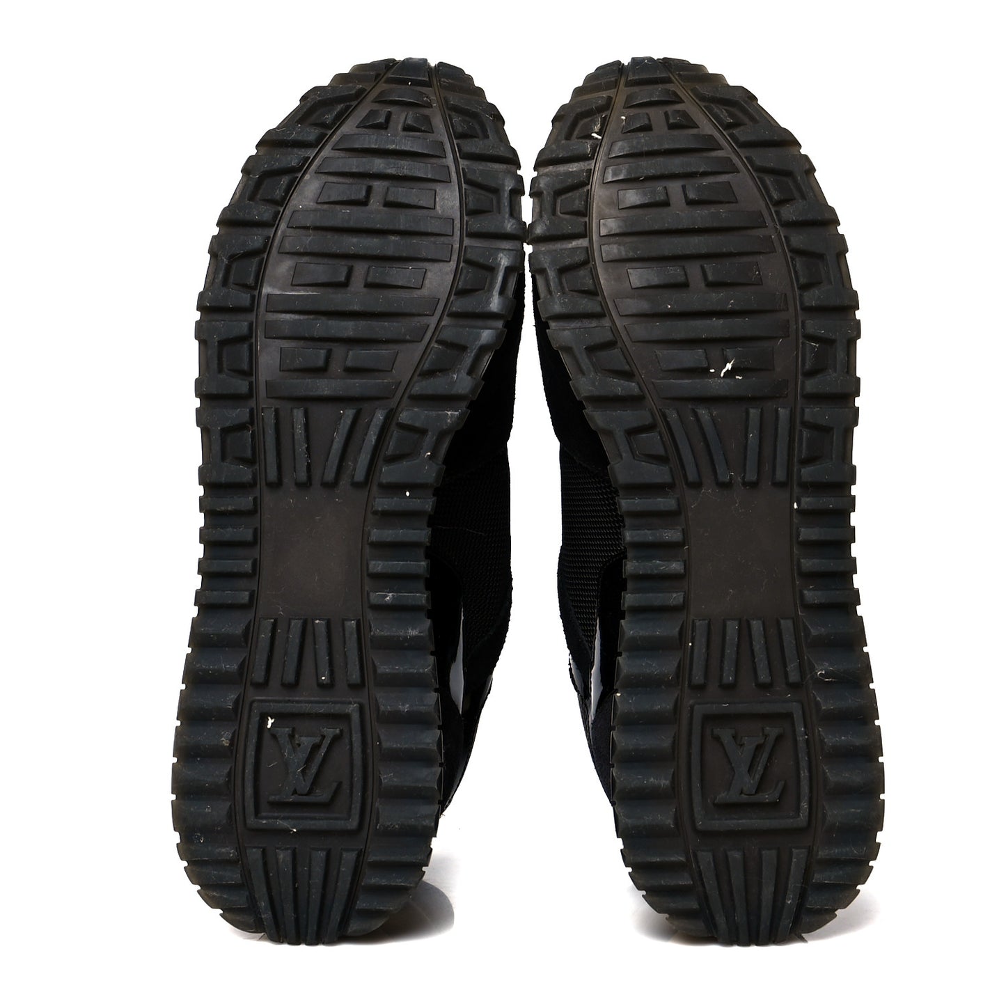 Suede Monogram Run Away Sneakers 37 Black