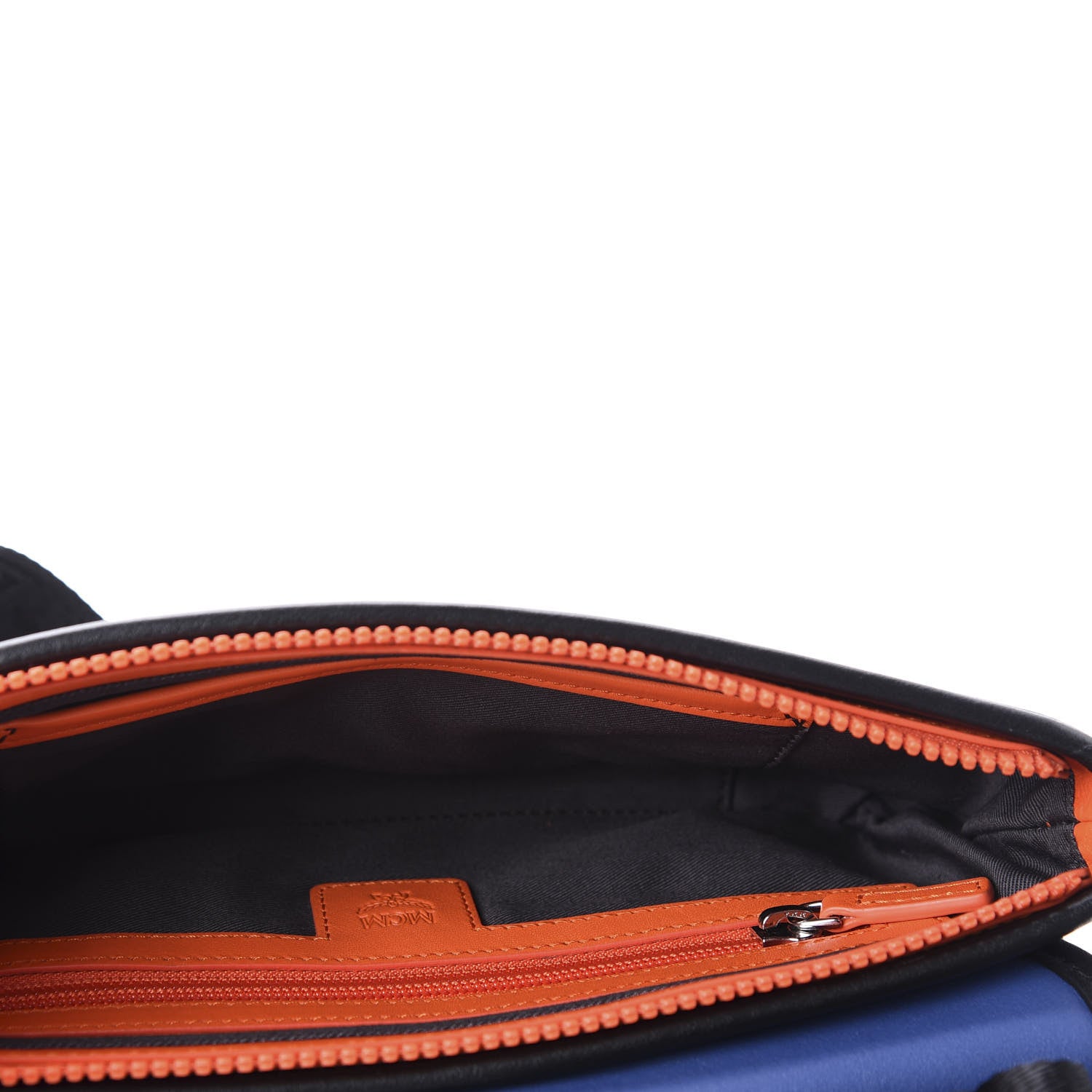 MCM Visetos Reflective Nylon Resnick Crossbody Bag Estate Blue 6 of 11