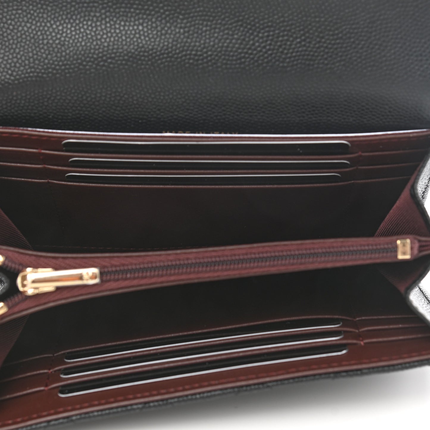 Caviar Quilted Medium Flap Wallet Black