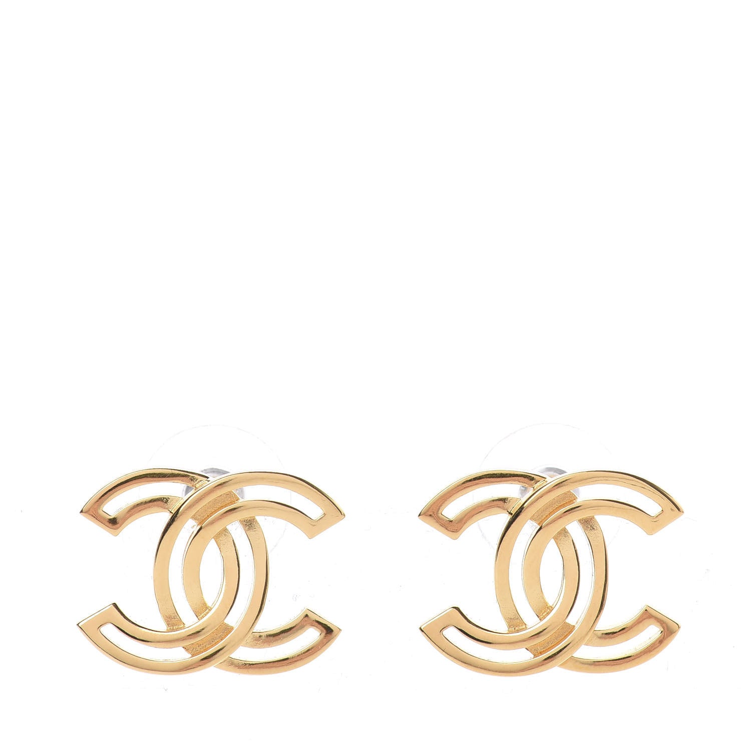 Chanel Metal Obazine CC Earrings Gold 1 of 6