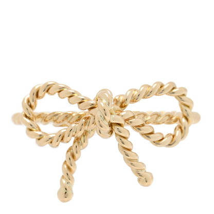Tiffany 18K Yellow Gold Twist Bow Ring 51 5.75 1 of 4