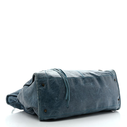 Balenciaga Agneau Classic Hardware Weekender Turquoise 4 of 16