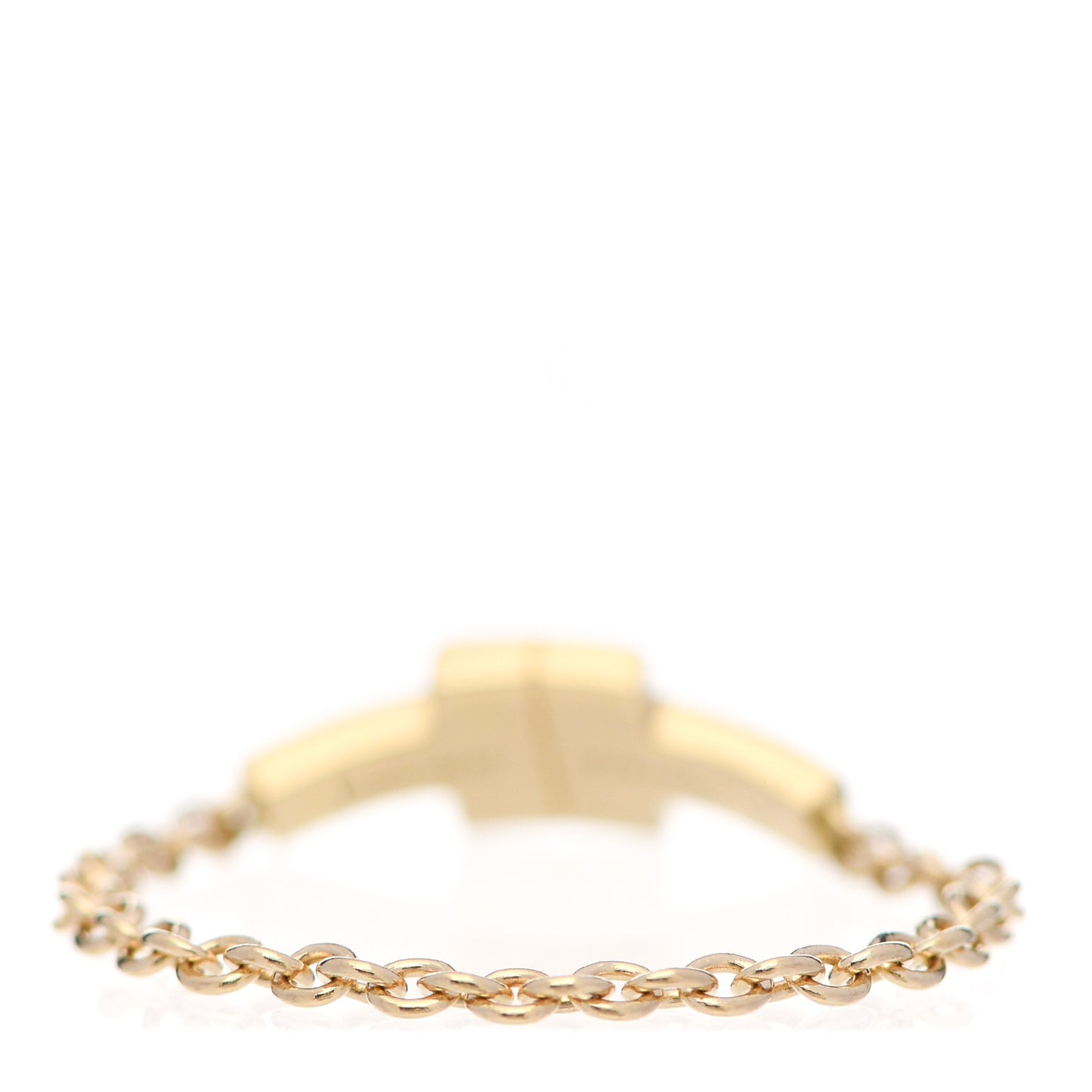 18K Yellow Gold Diamond T Chain Ring 51 5.75