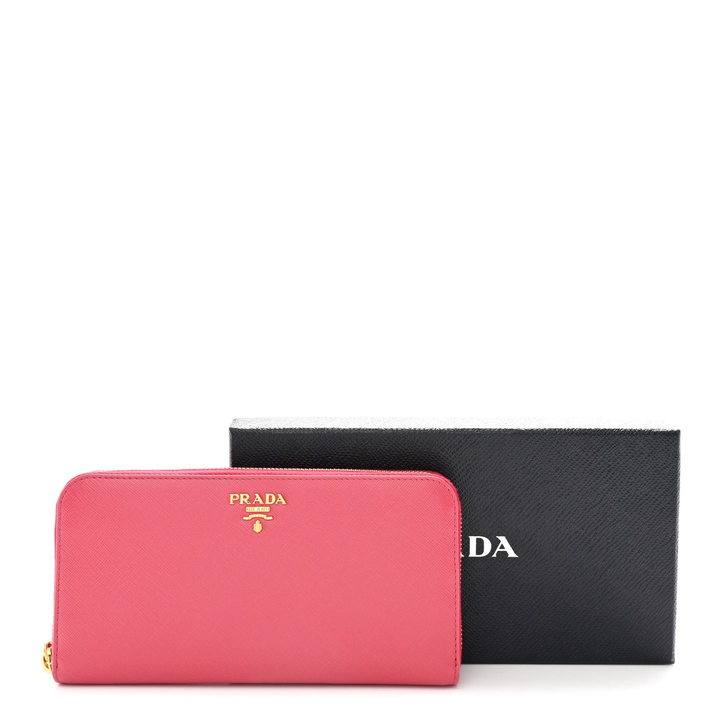 Saffiano Triangle Zip Around Wallet Peonia