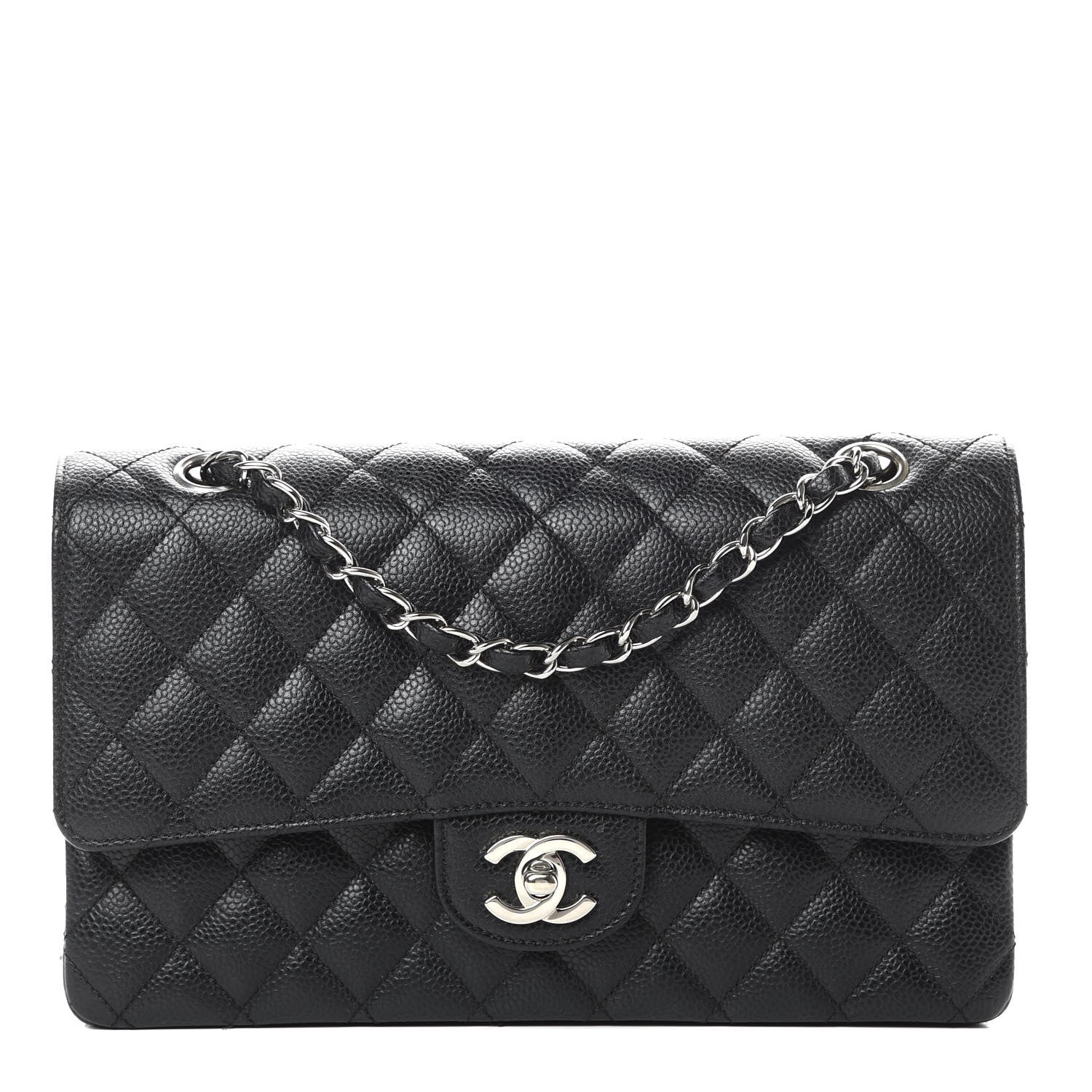 Chanel Caviar Quilted Medium Double Flap Black 1 of 15