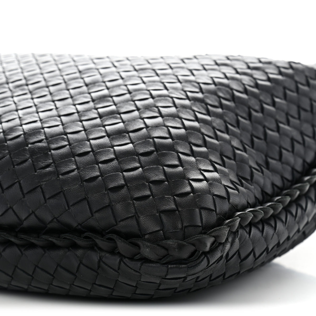 Nappa Intrecciato Large Veneta Hobo Black