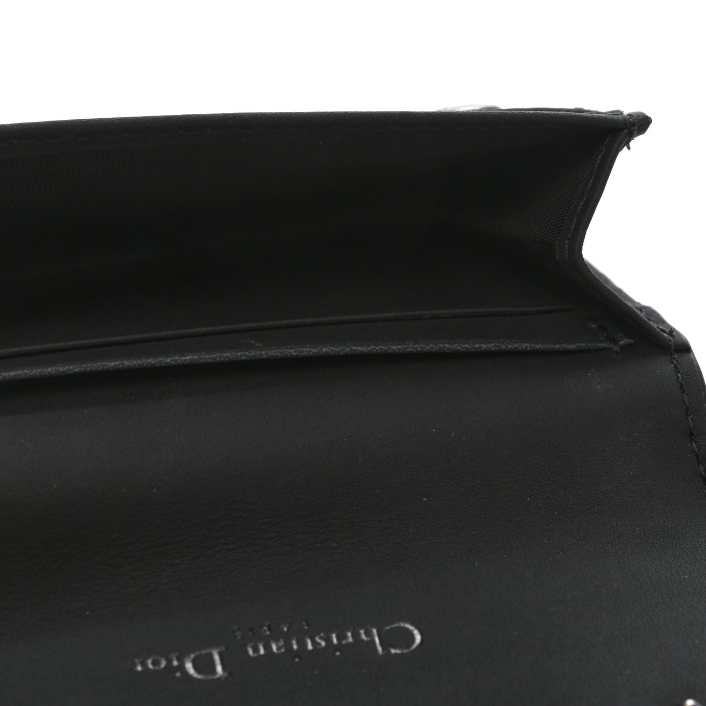 Ultra Matte Calfskin Saddle Card Holder Black
