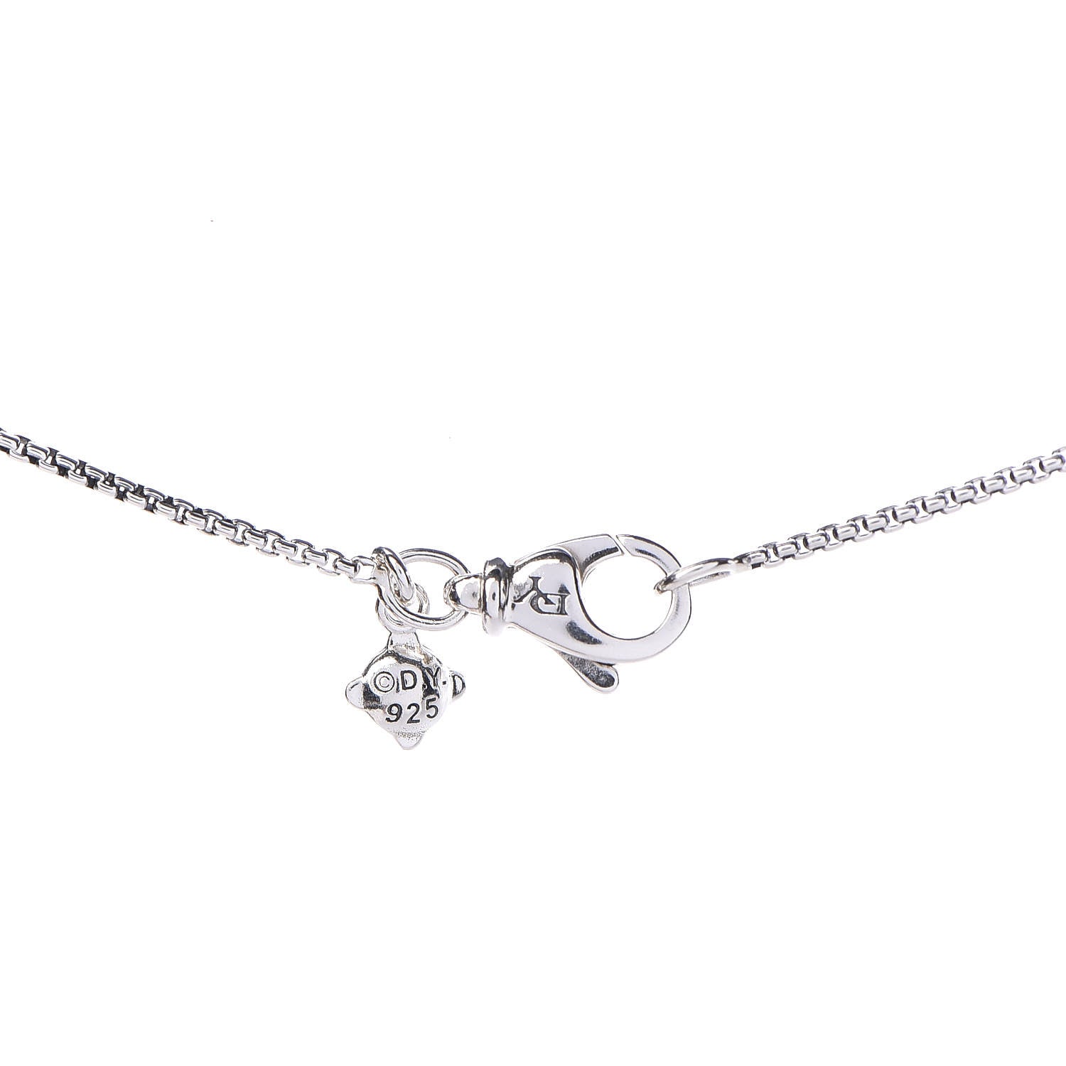 David Yurman Sterling Silver Diamond Petite Pave Heart Necklace 6 of 6