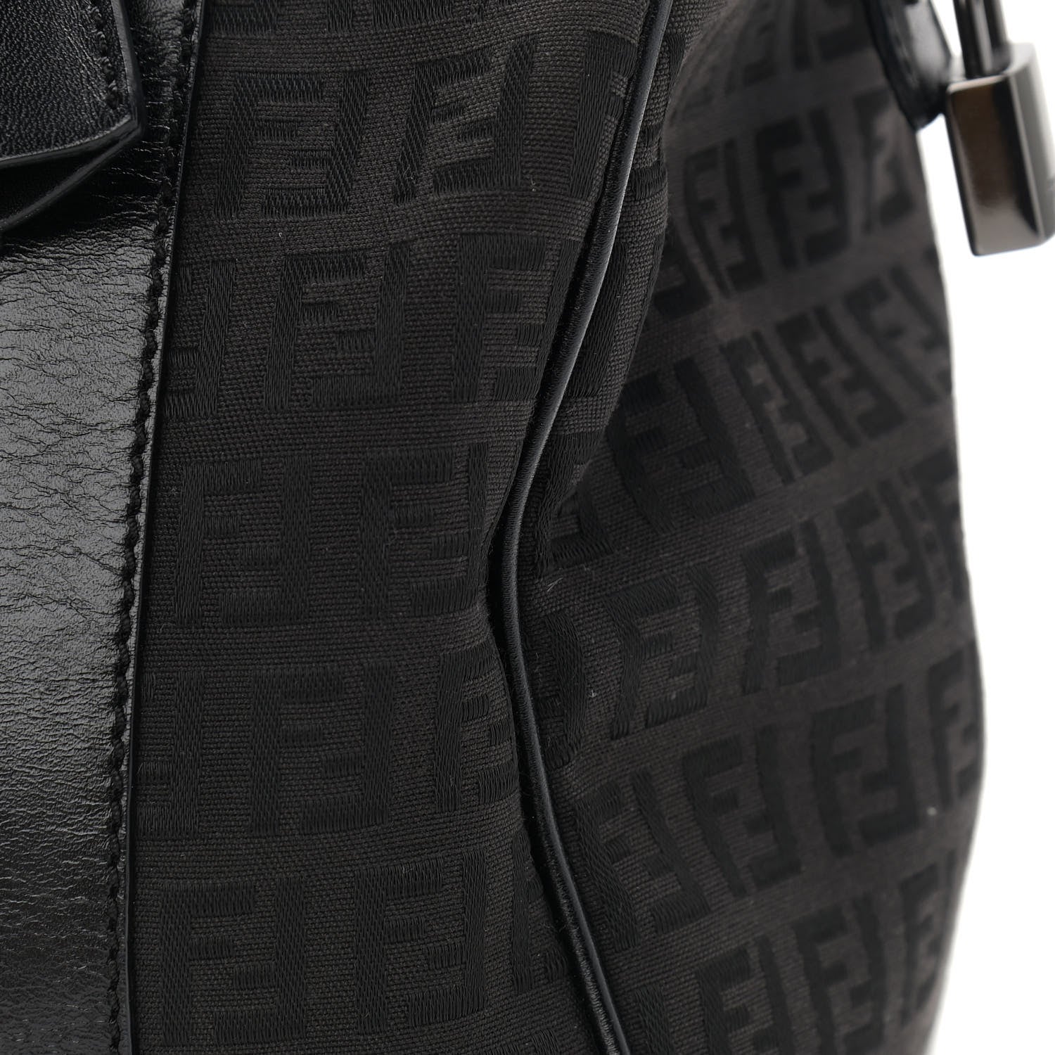 Fendi Zucchino Vitello Small Boston Black 8 of 18