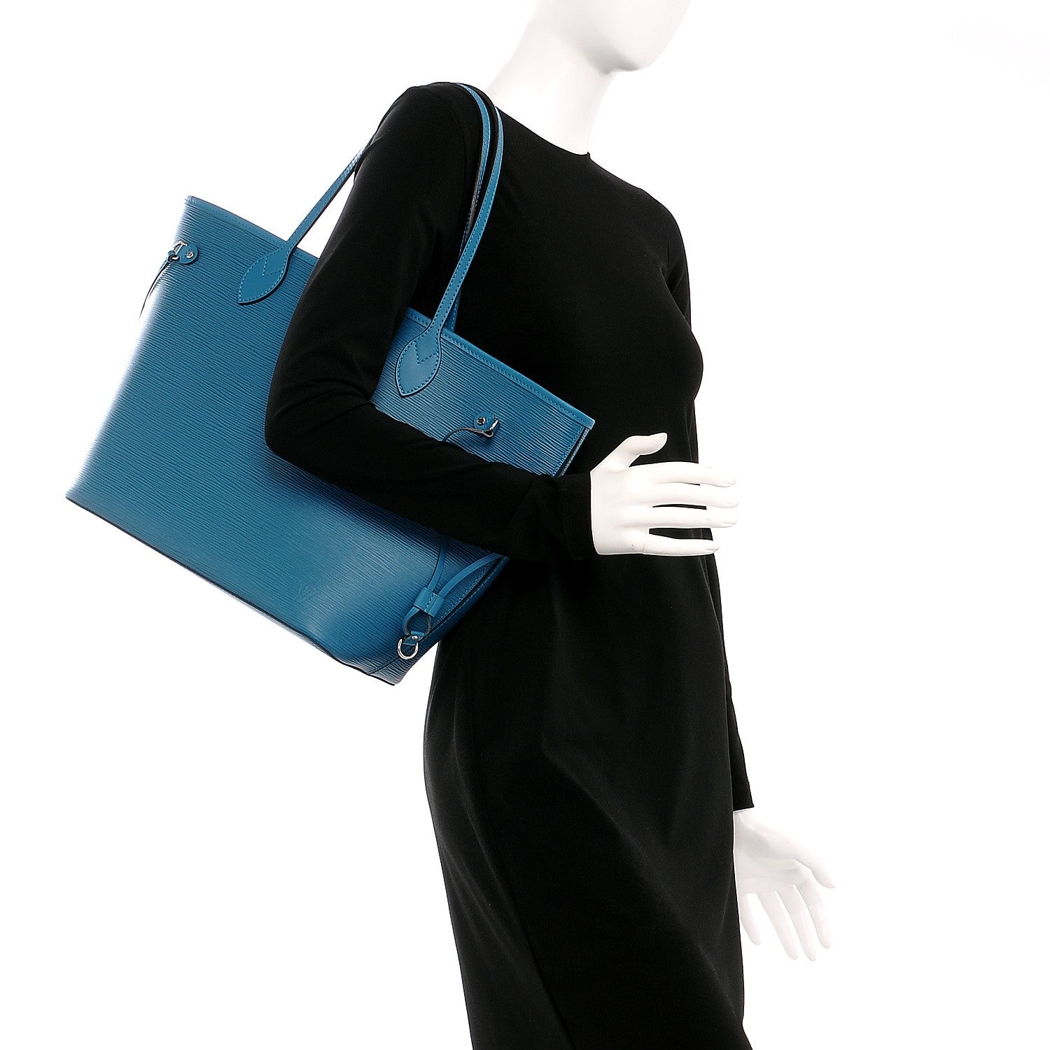 Louis Vuitton Epi Neverfull MM Cyan 2 of 8