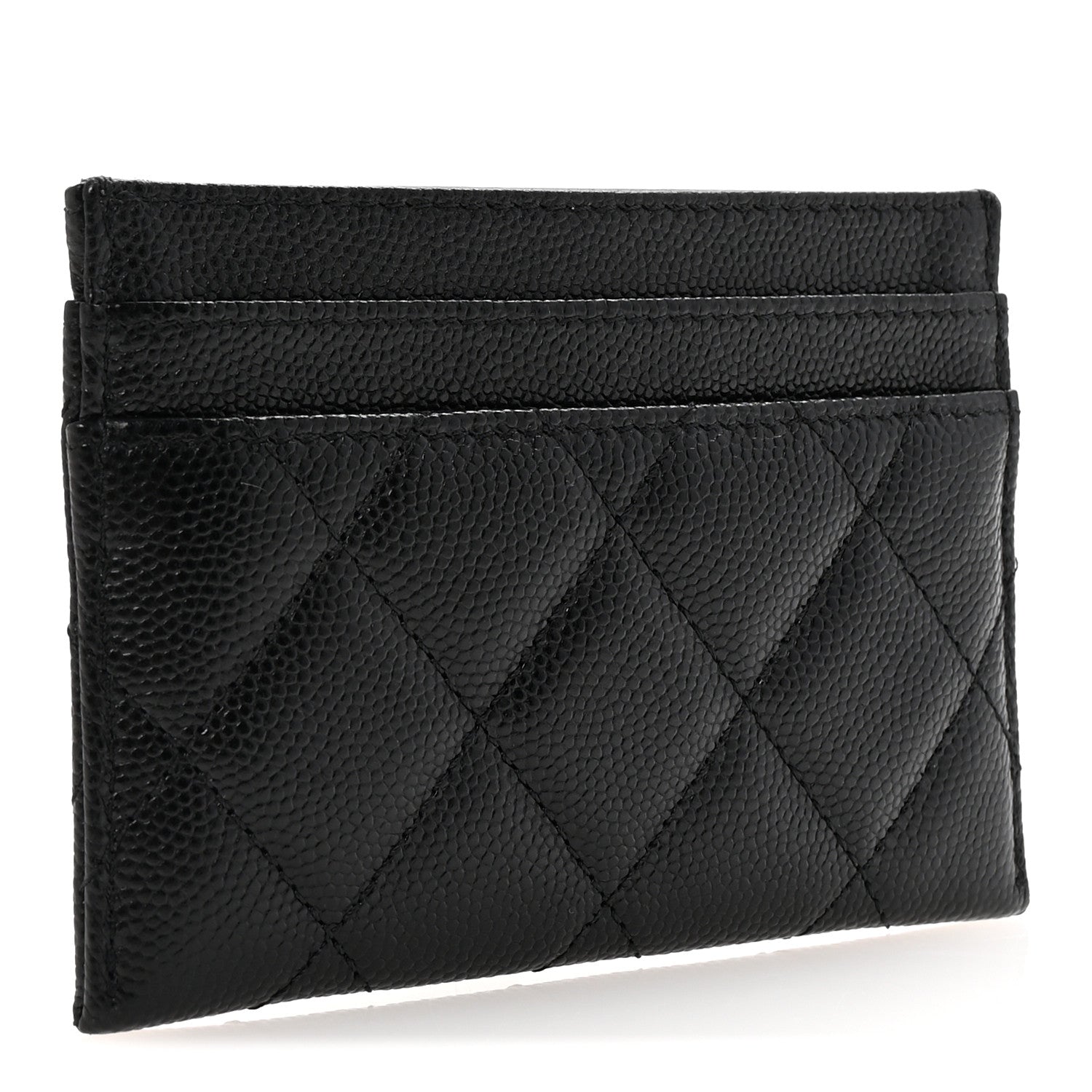 Chanel Caviar Quilted Studded CC Card Holder Black 3 of 9