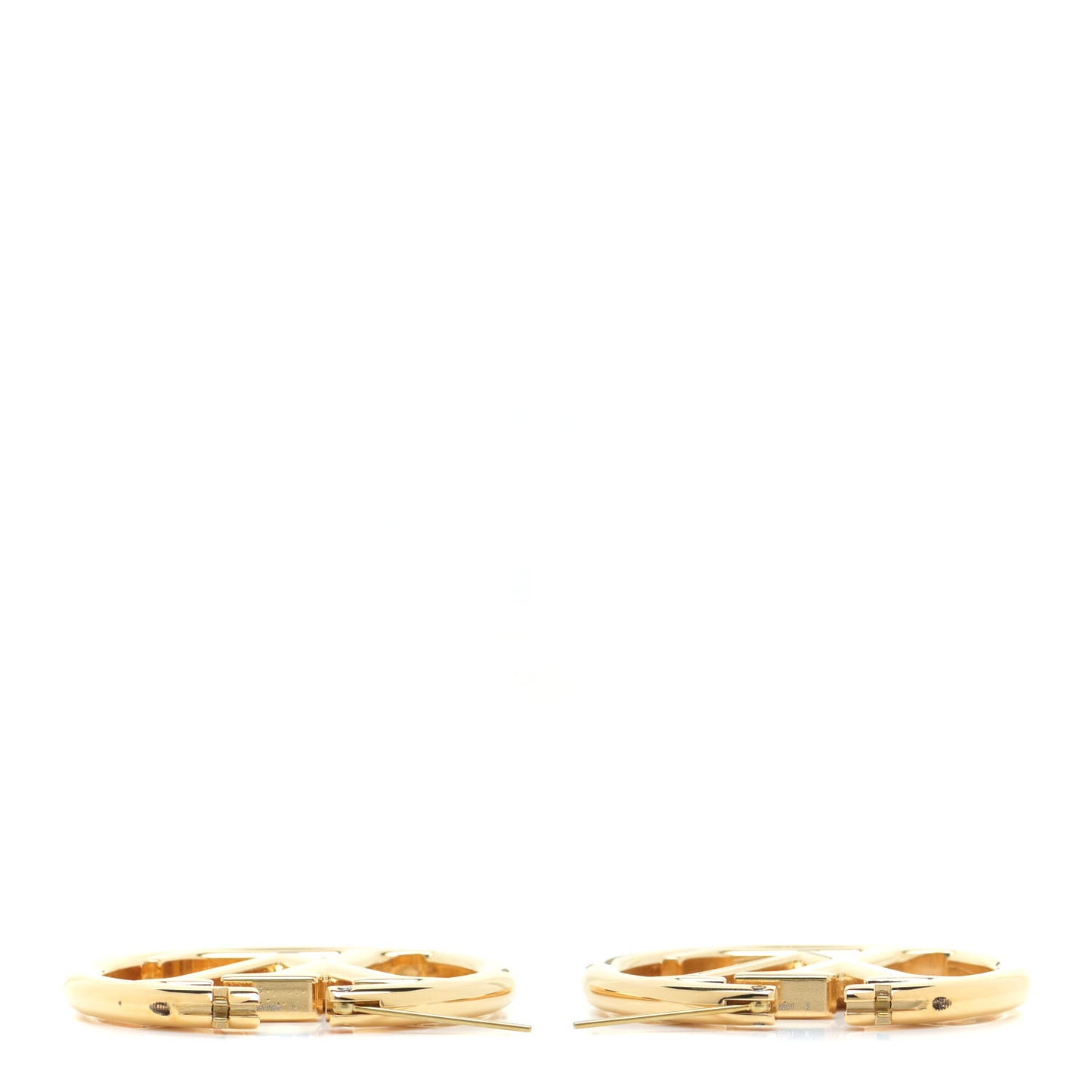 Metal Louise Hoop Earrings Gold