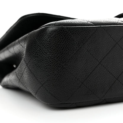 Chanel Caviar Quilted Jumbo Single Flap Black 9 of 11