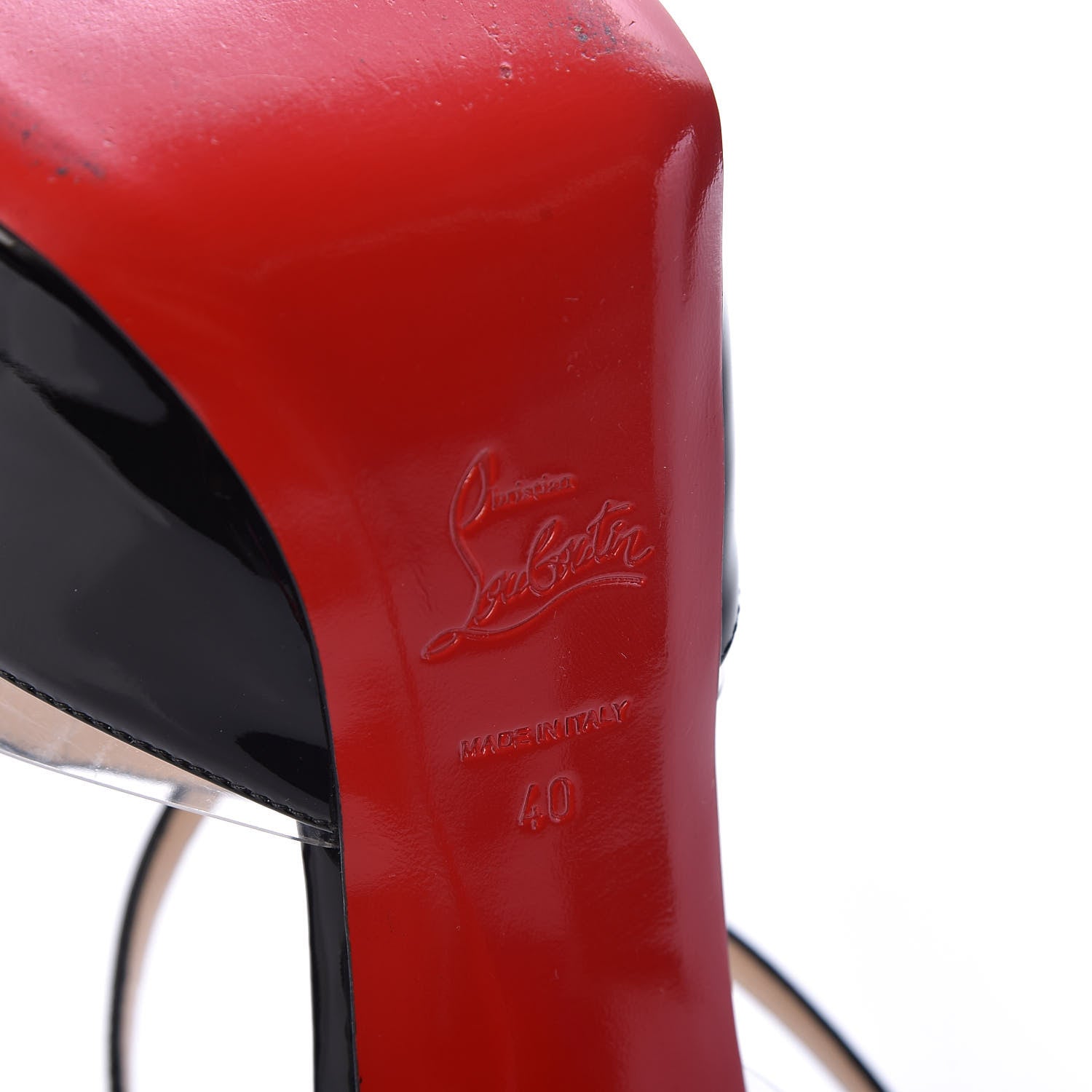 Christian Louboutin Patent PVC Cupidivipi 120 Platform Peep Toe Pumps 40 Black Transparent 6 of 8
