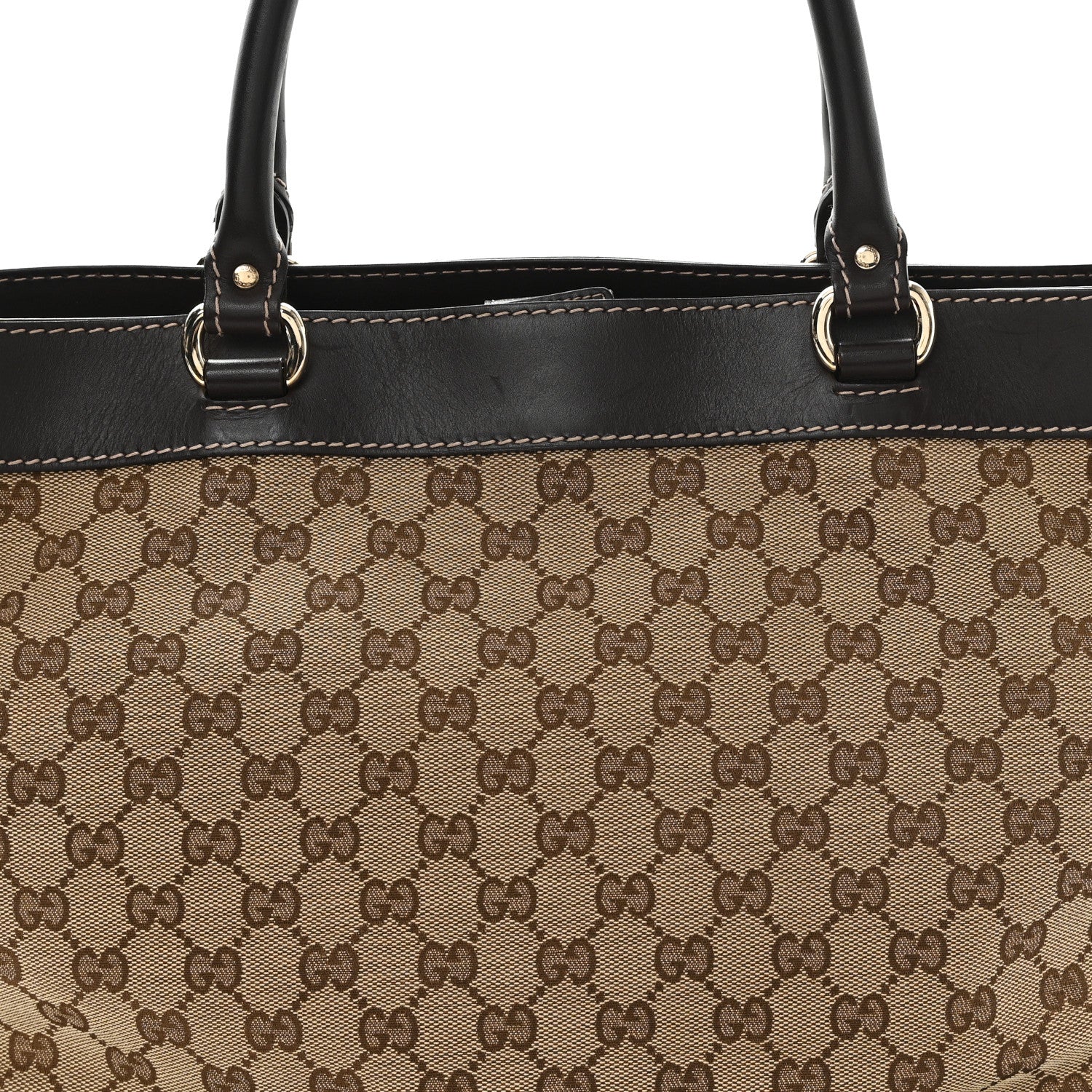Gucci Monogram Lovely Heart Top Handle Dark Brown 8 of 10