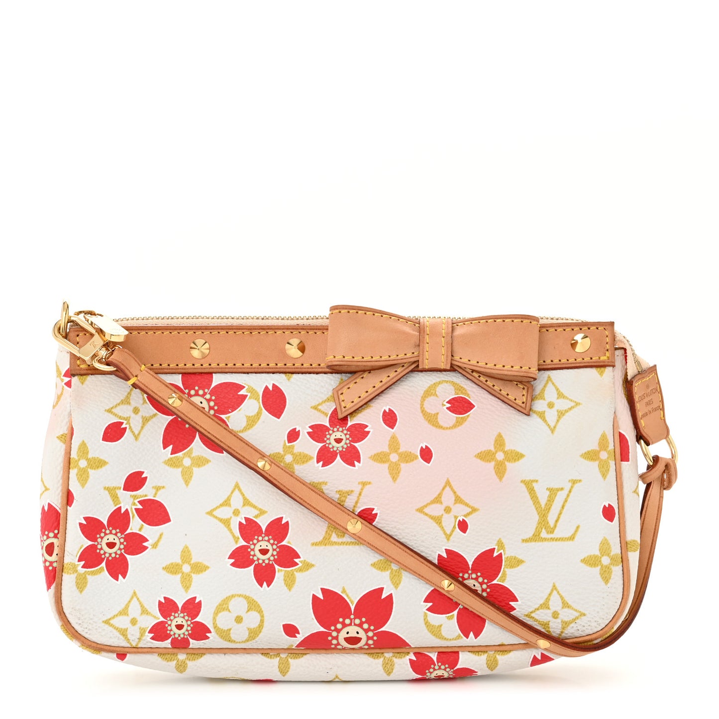 Monogram Cherry Blossom Pochette Accessories Red