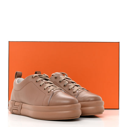 Hermes Calfskin Womens Happy Sneakers 37.5 Rose Perle 11 of 11
