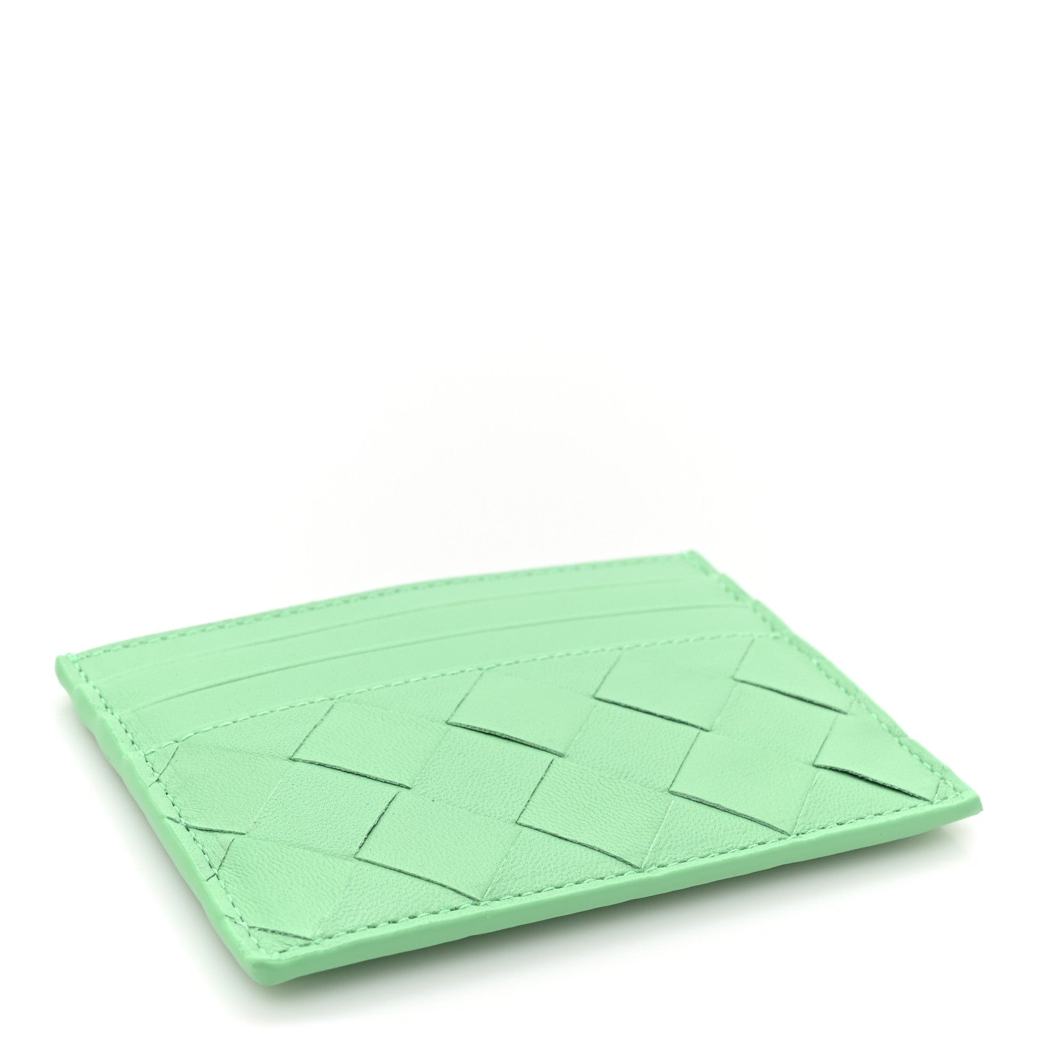 Bottega Veneta Nappa Intrecciato Card Holder Teal 4 of 9