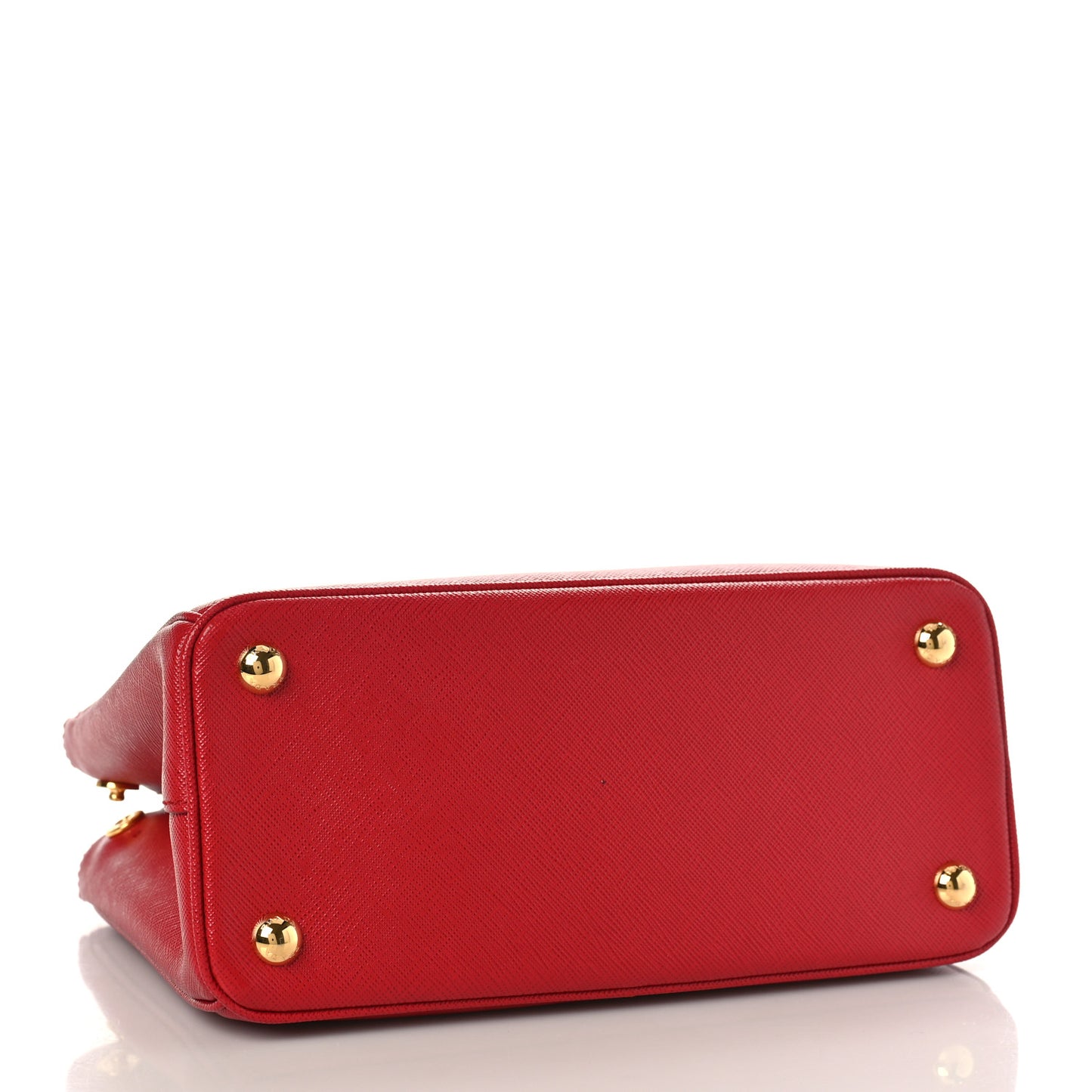 Saffiano Lux Small Galleria Double Zip Tote Fuoco