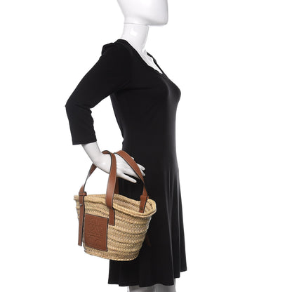 Loewe Raffia Small Basket Tote Bag Natural Tan 2 of 9