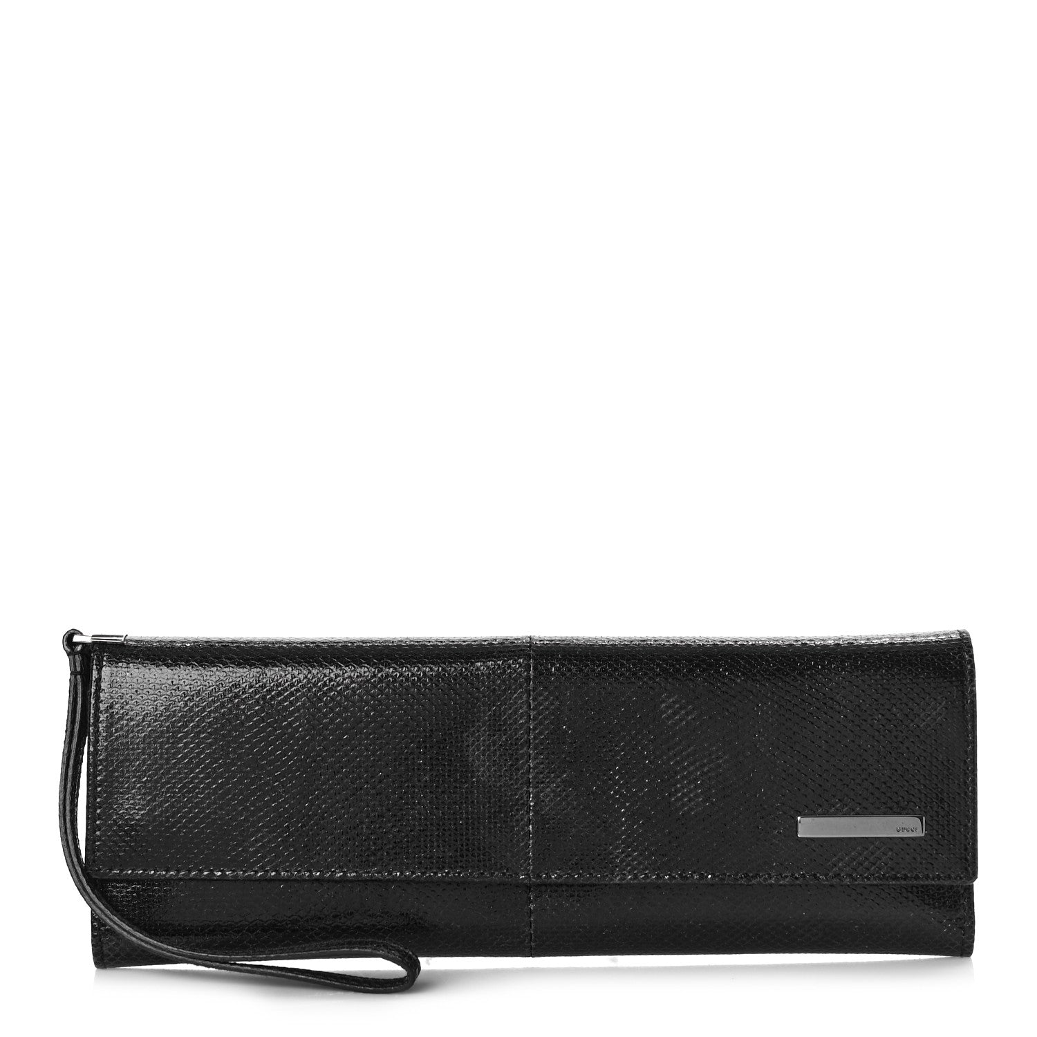 Gucci Snakeskin Clutch Black 1 of 9
