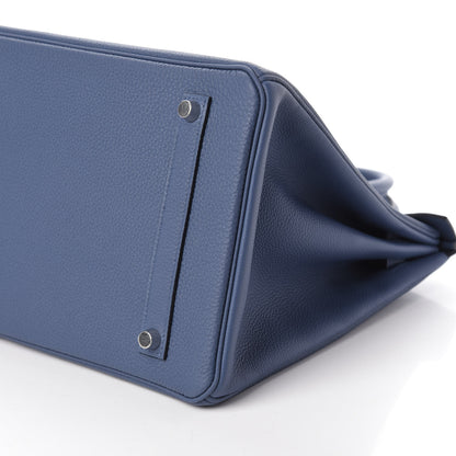Hermes Taurillon Maurice Birkin 35 Bleu Brighton 9 of 9