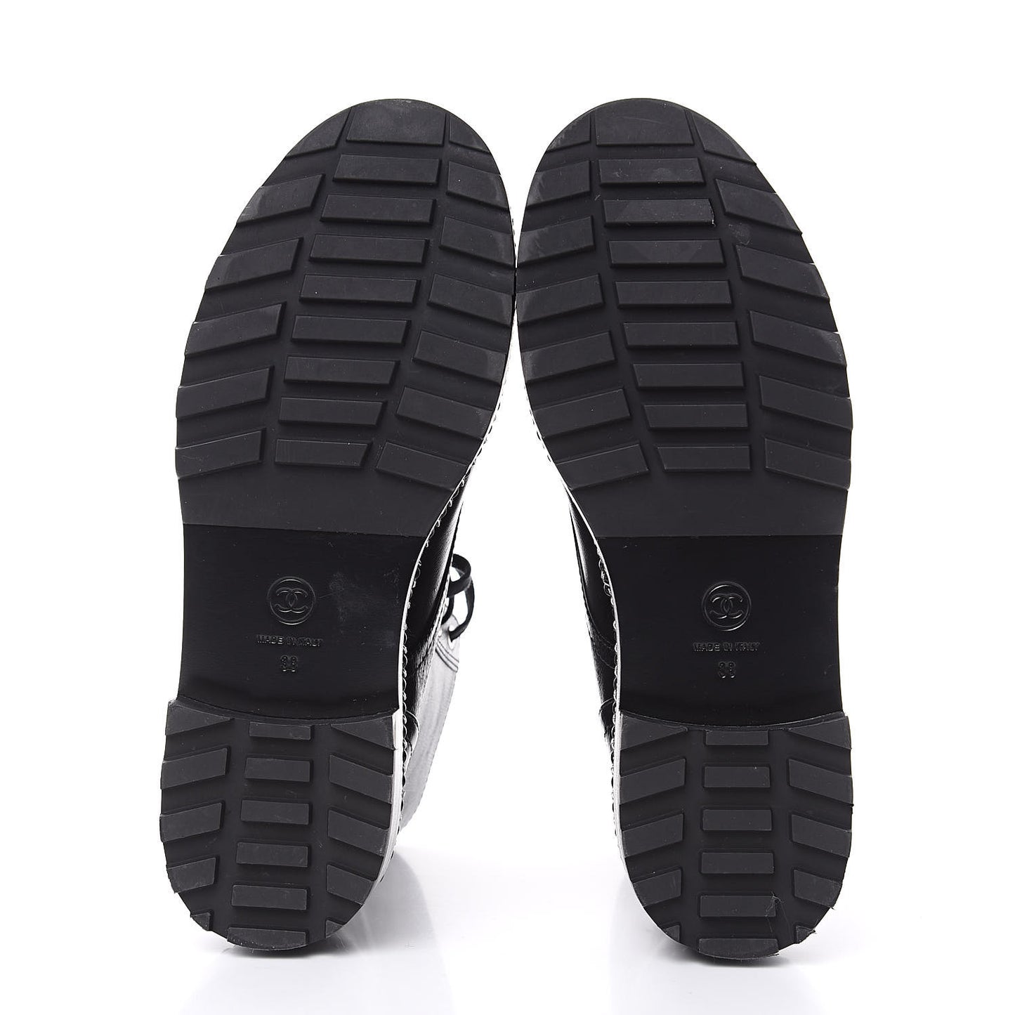 Crackled Calfskin Velvet Pearl Combat Short Boots 38 Black