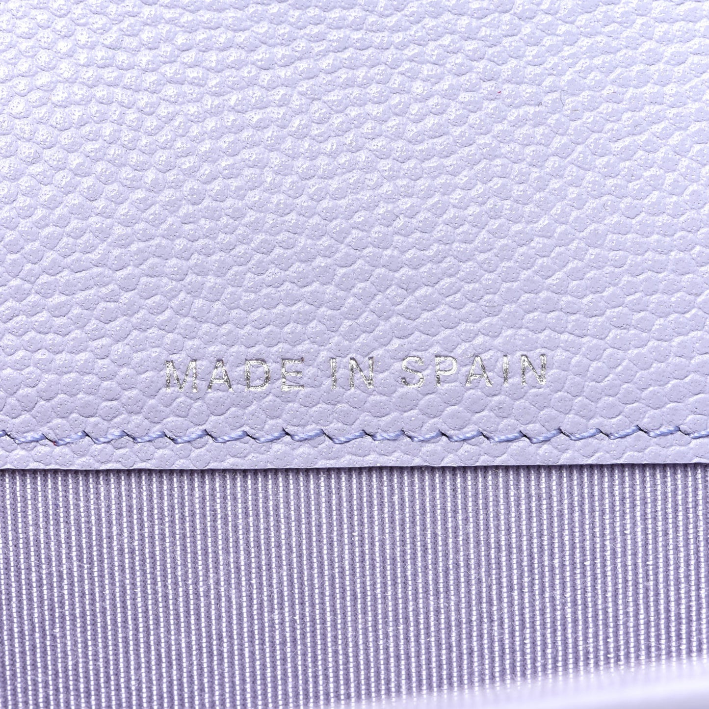 Caviar Quilted Flap Card Holder Wallet Light Purple