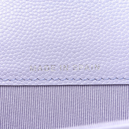 Chanel Caviar Quilted Flap Card Holder Wallet Light Purple 7 of 9
