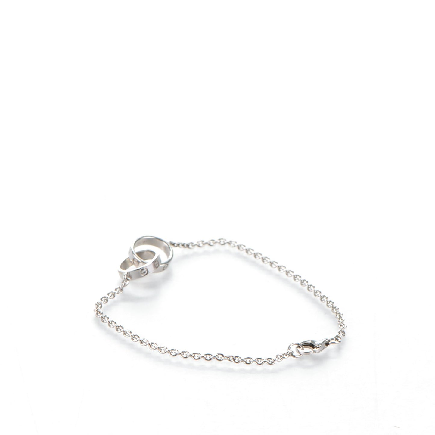 18K White Gold Interlocking LOVE Bracelet
