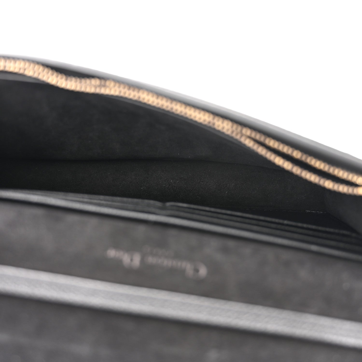 Christian Dior Grained Calfskin Saddle Chain Pouch Black 4 of 9